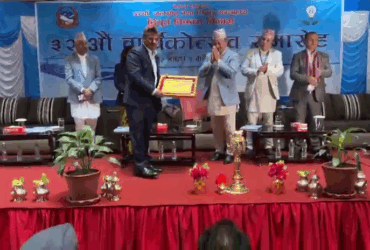सान्जेन जलविद्युत आयोजना ४२.५ मेगावाटको निर्माण कार्य सम्पन्न भएकोमा विद्युत विकास विभागद्वारा प्रदान गरीएको सम्मान पत्र